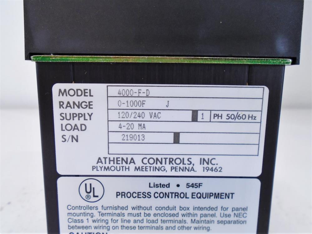 Athena Controls Digital Temperature Controller 4000-F-D